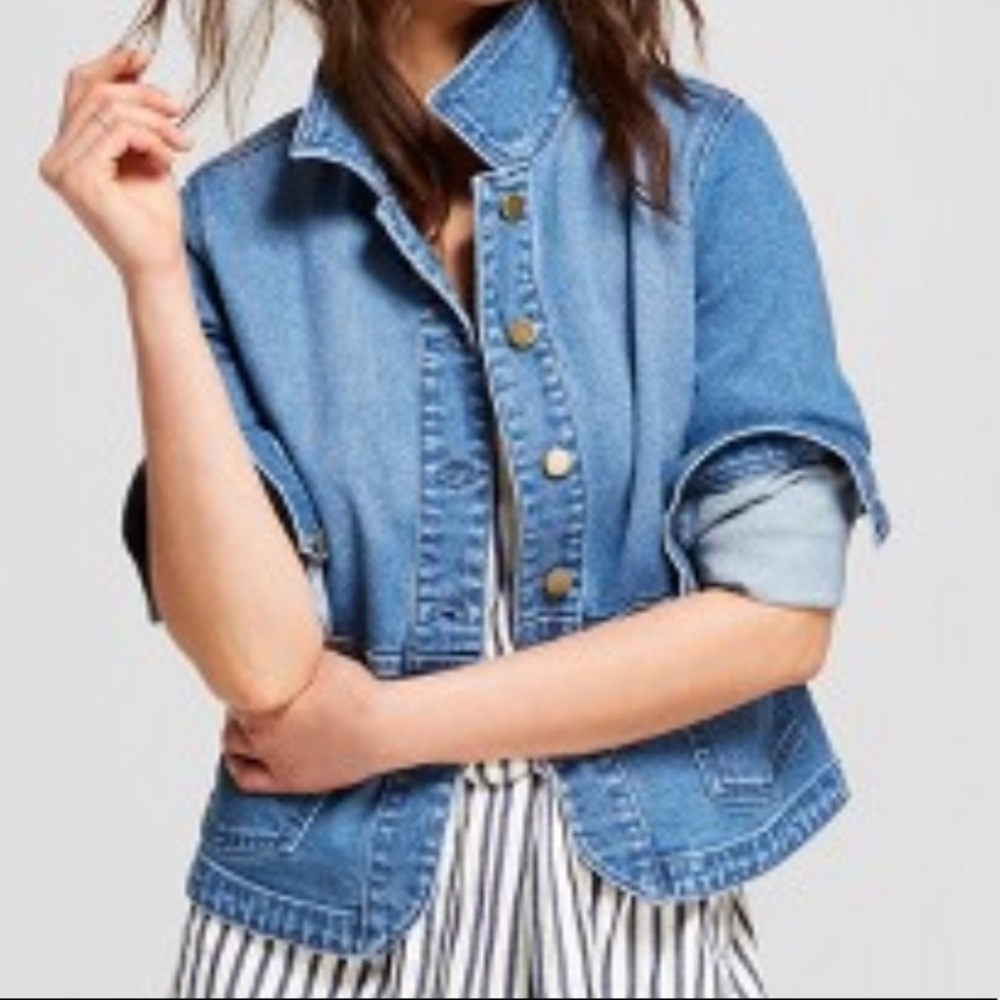 BRAND NEW Gauze Denim Blazer Jacket - XL